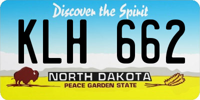 ND license plate KLH662