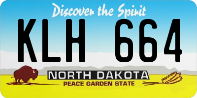 ND license plate KLH664