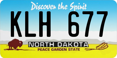 ND license plate KLH677