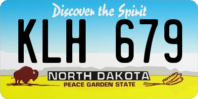 ND license plate KLH679