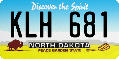 ND license plate KLH681