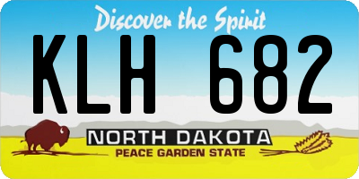 ND license plate KLH682