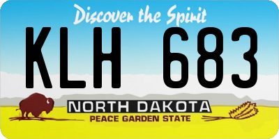 ND license plate KLH683