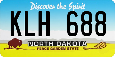 ND license plate KLH688