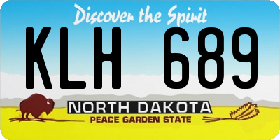 ND license plate KLH689