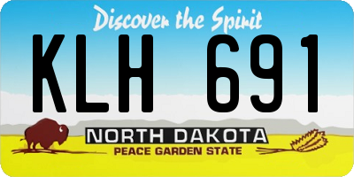 ND license plate KLH691