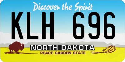 ND license plate KLH696