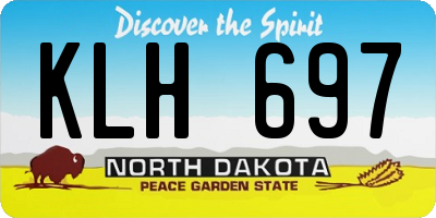 ND license plate KLH697