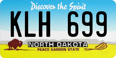 ND license plate KLH699