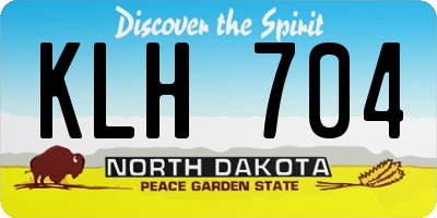 ND license plate KLH704