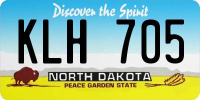 ND license plate KLH705