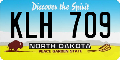 ND license plate KLH709