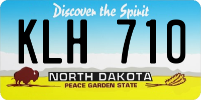 ND license plate KLH710