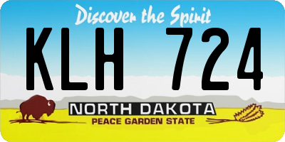 ND license plate KLH724