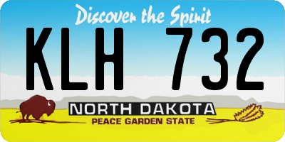 ND license plate KLH732