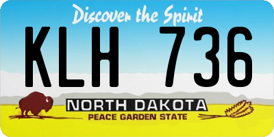 ND license plate KLH736