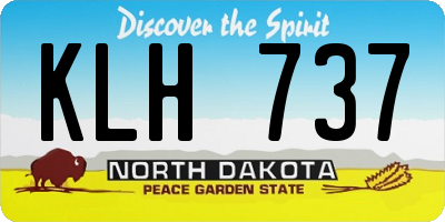 ND license plate KLH737