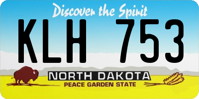 ND license plate KLH753