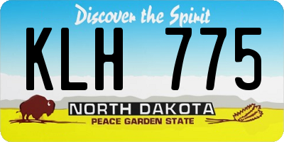 ND license plate KLH775