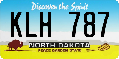 ND license plate KLH787