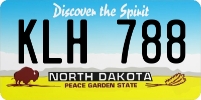 ND license plate KLH788