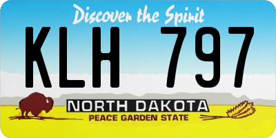 ND license plate KLH797