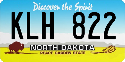 ND license plate KLH822