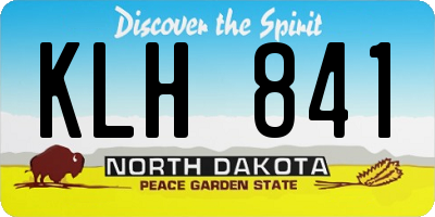 ND license plate KLH841