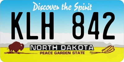 ND license plate KLH842