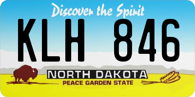 ND license plate KLH846