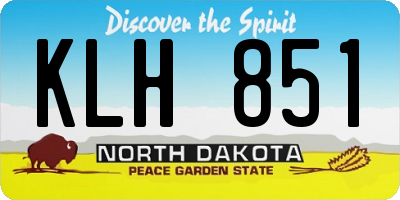 ND license plate KLH851