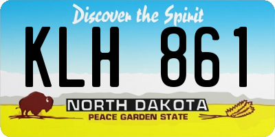 ND license plate KLH861