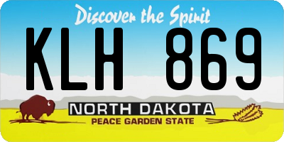 ND license plate KLH869