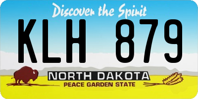 ND license plate KLH879