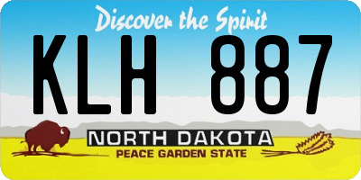 ND license plate KLH887