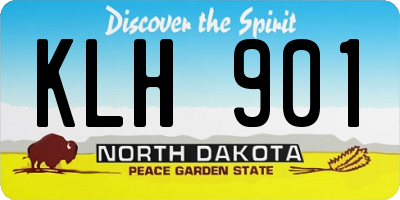 ND license plate KLH901