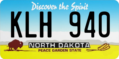 ND license plate KLH940