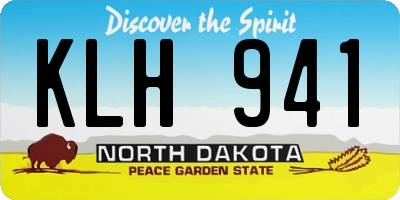 ND license plate KLH941