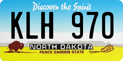 ND license plate KLH970