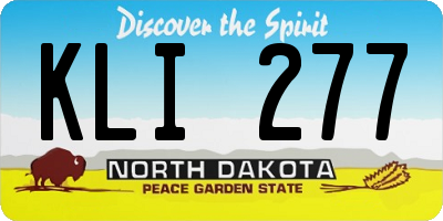 ND license plate KLI277