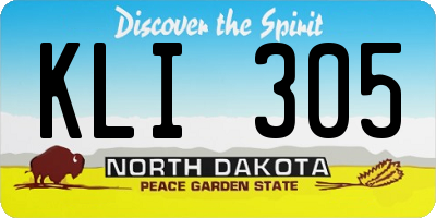 ND license plate KLI305