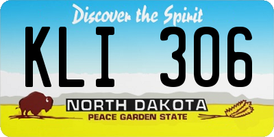 ND license plate KLI306