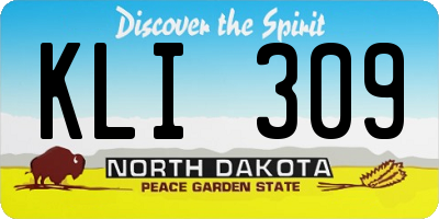 ND license plate KLI309
