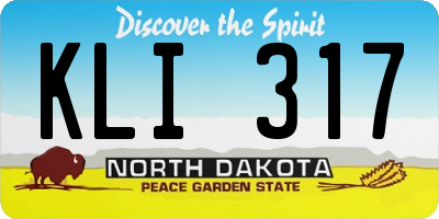 ND license plate KLI317