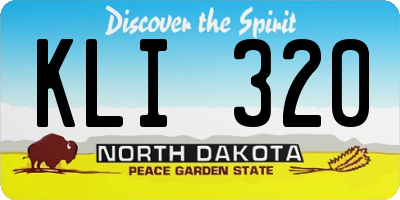 ND license plate KLI320