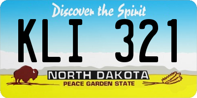 ND license plate KLI321