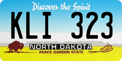 ND license plate KLI323