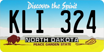 ND license plate KLI324