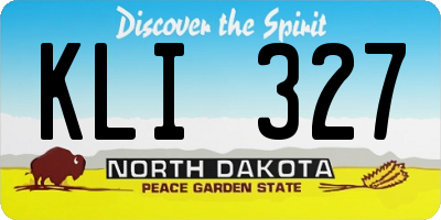ND license plate KLI327