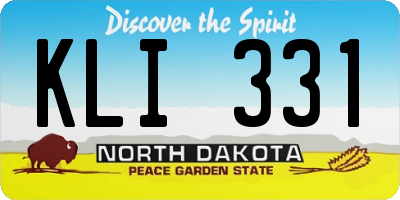 ND license plate KLI331